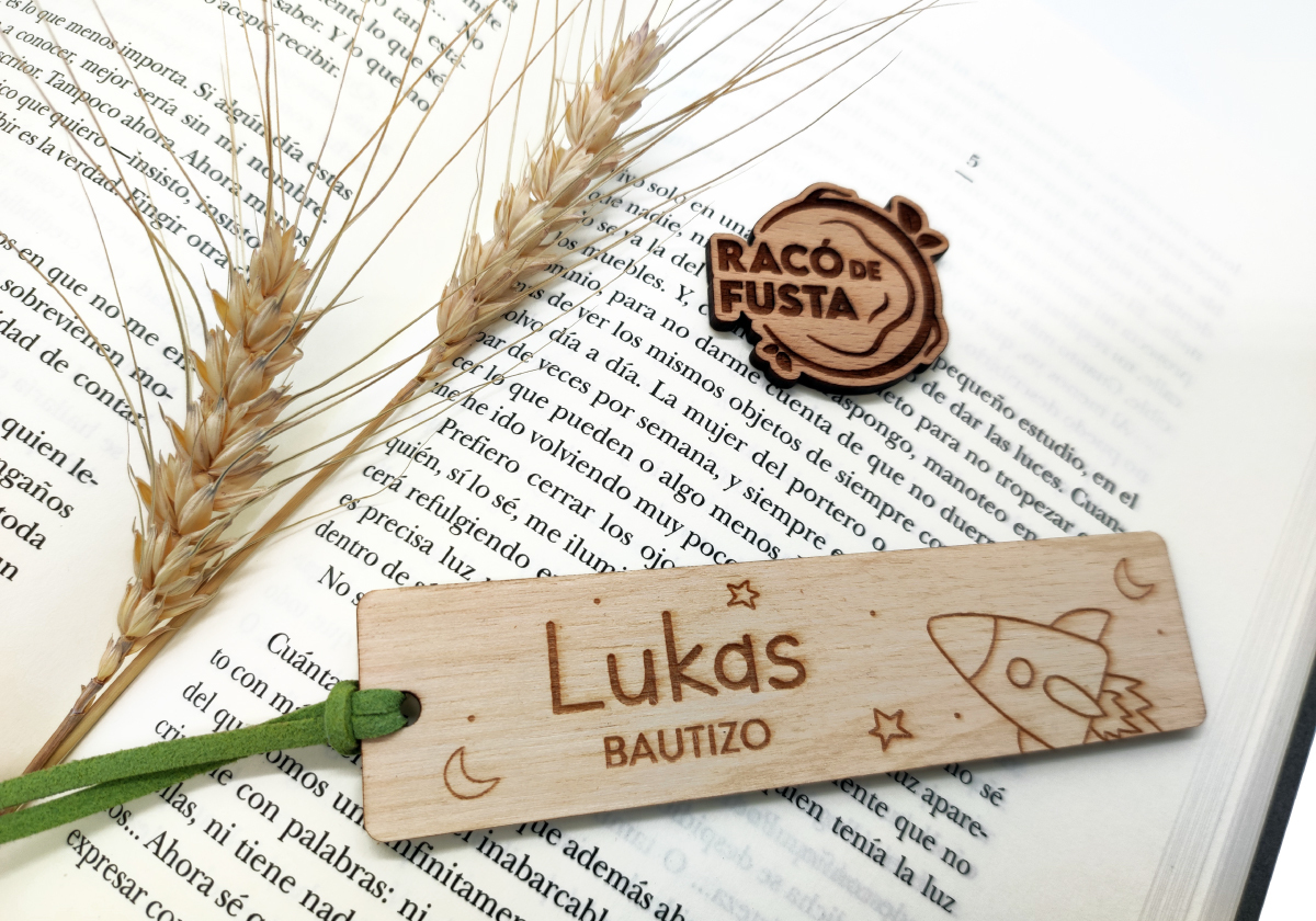 RacoDeFusta_Marcapáginas_Madera_Bautizo Personalizado