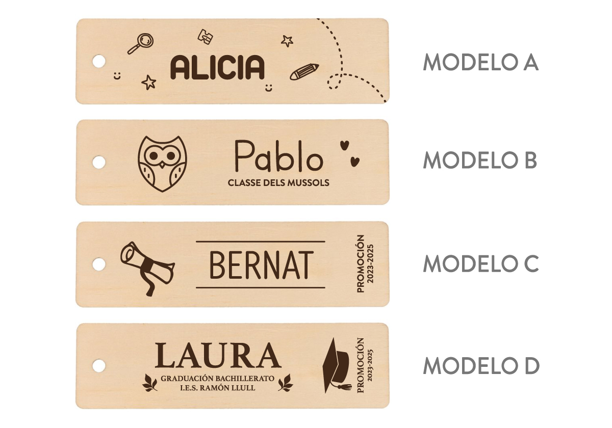 RacoDeFusta_Modelos_Marcapaginas Madera Graduacion