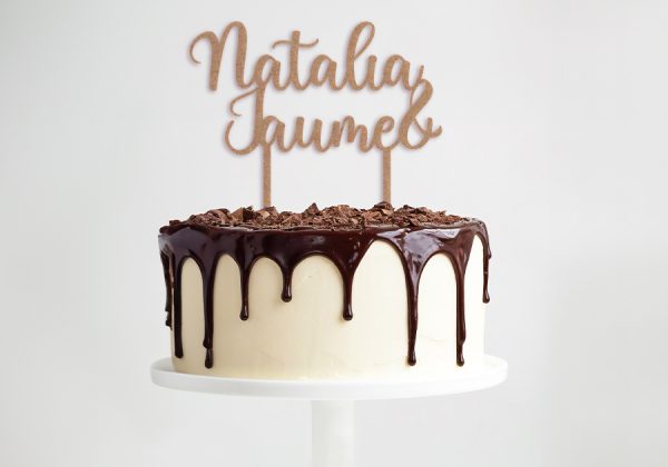 Cake Topper Madera Personalizado • Racó De Fusta®
