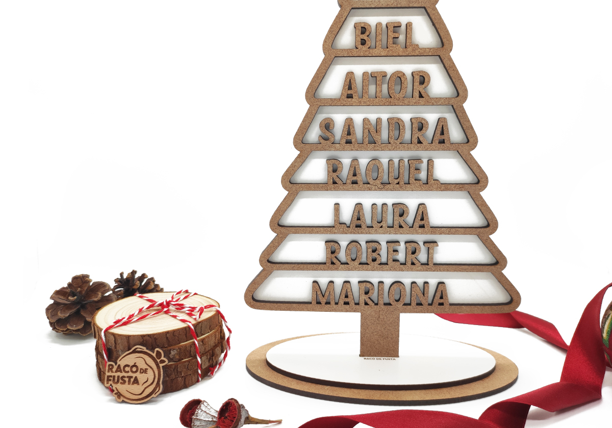 RacoDeFusta_Árbol Navidad_Madera 7 Nombres